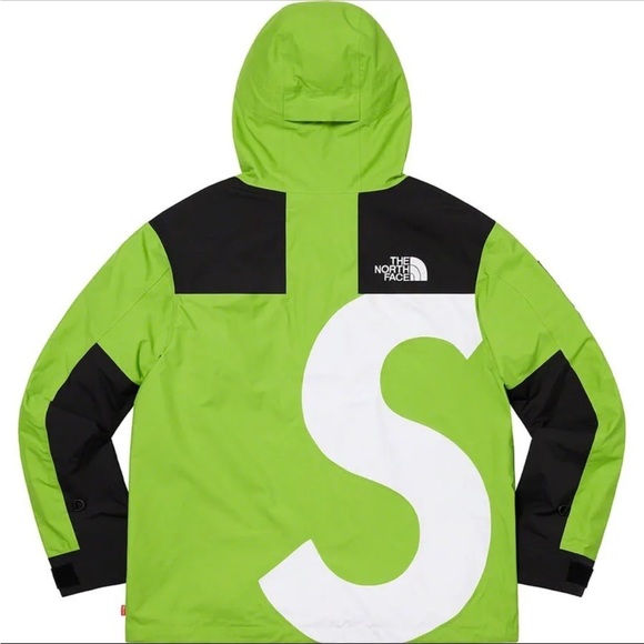 Supreme x The North Face The Mountain Jacket, Hooded Winter Coat, Green, Small - Picture 13 of 14
